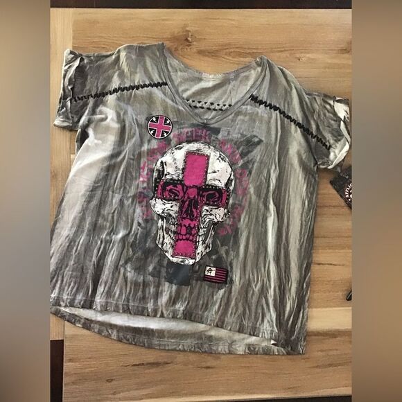 Affliction Seek N Destroy Tee S NWT Deadstock - Picture 1 of 5